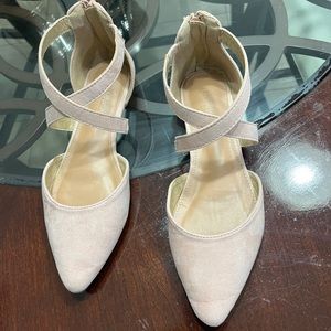 - Charlotte russe point toe cross strap flats